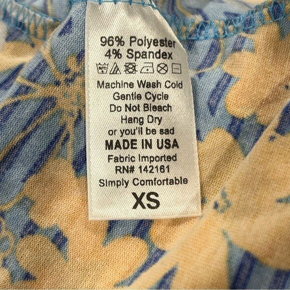 LuLaRoe Carly floral striped print Casual hi-low Midi dress size XS - Picture 8 of 11